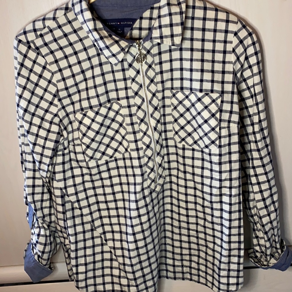 Flannel with zipper